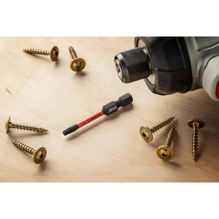 CRESCENT Set of 25 Torx Vortex Impact Power Bit, T15 x 2 in - GW CAVB2T15-25 Power Bit Set CRESCENT