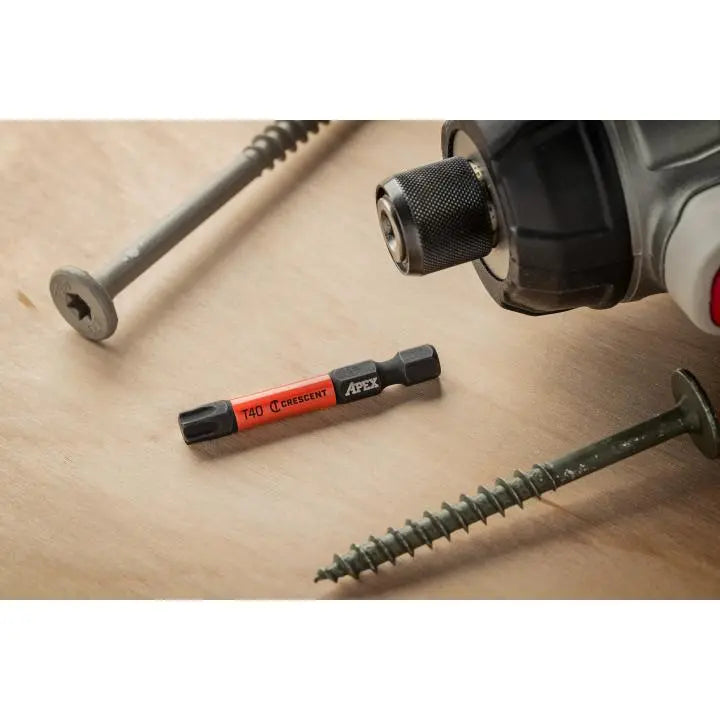 CRESCENT Set of 2 Torx Vortex Impact Power Bit, T40 x 2 in - GW CAVB2T40-2 Power Bit Set CRESCENT