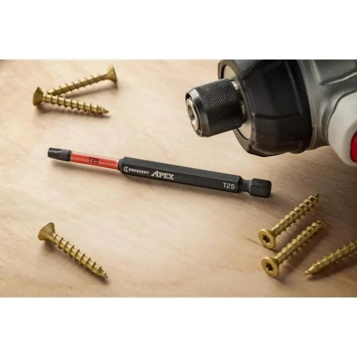 CRESCENT Set of 2 Torx Vortex Impact Power Bit, T25 x 3-1/2 in - GW CAVB3BT25 Power Bit Set CRESCENT