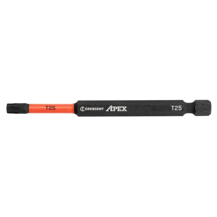 CRESCENT Set of 2 Torx Vortex Impact Power Bit, T25 x 3-1/2 in - GW CAVB3BT25 Power Bit Set CRESCENT