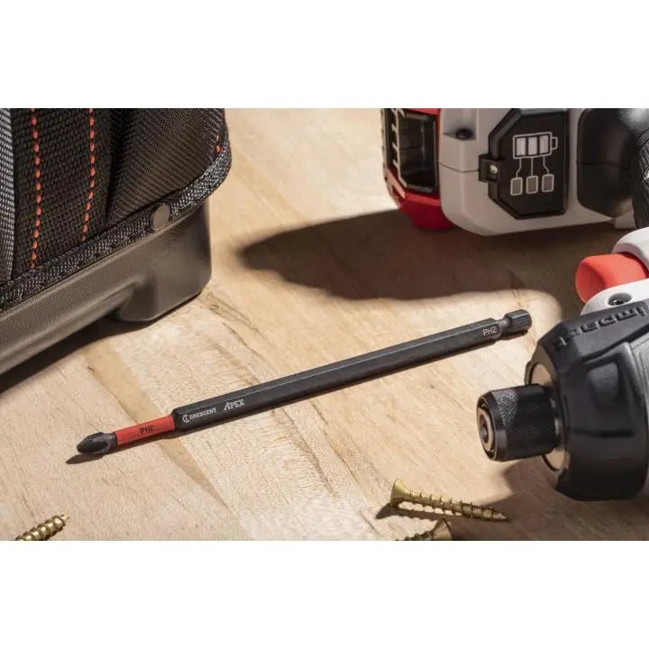 CRESCENT Set of 25 Phillips Vortex Impact Power Bit, PH2 x 6 in - GW CAVB6PH2-25 Power Bit Set CRESCENT