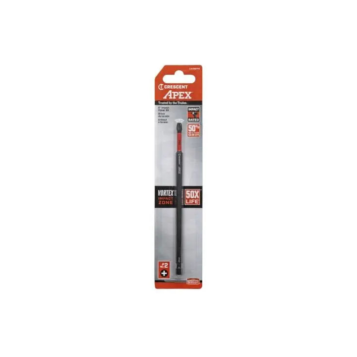 CRESCENT Phillips Vortex Impact Power Bit, PH2 x 6 in - GW CAVB6PH2 Power Bit CRESCENT