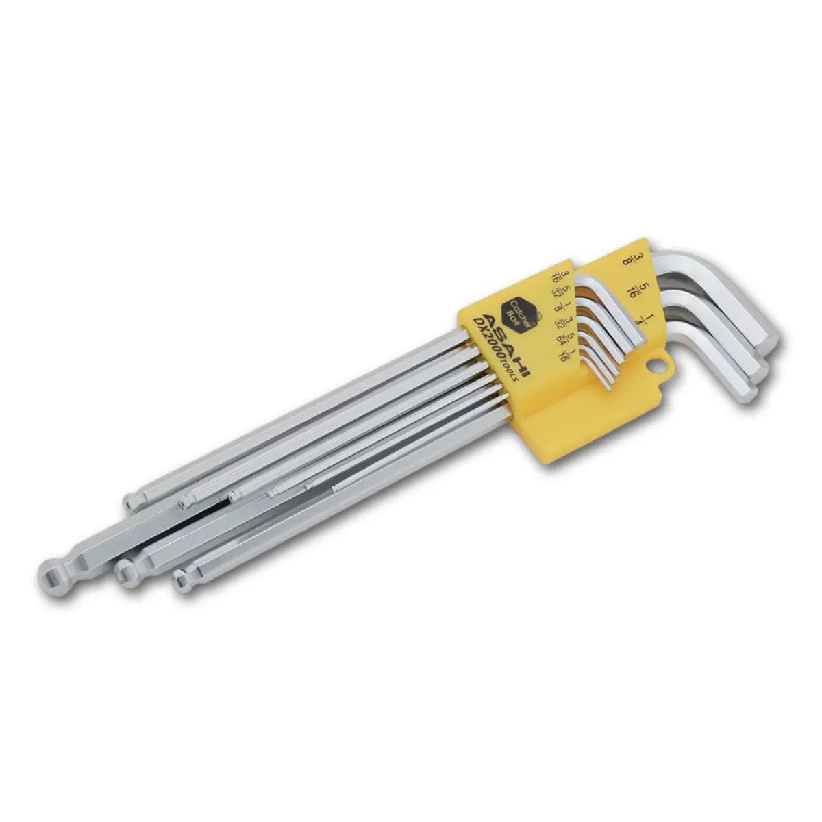 ASAHI Catcher Wrench Hexagon Ball Key Set with Catcher Ball, 9 Pieces, Inch - AQKSE91 Asahi
