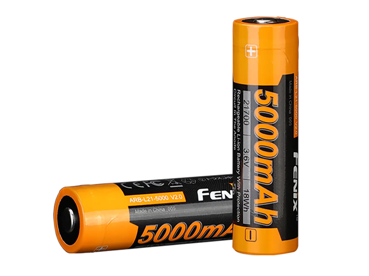 Fenix 21700 Rechargeable Battery, 5000mAh - F FX-ARBL215000v2 Fenix