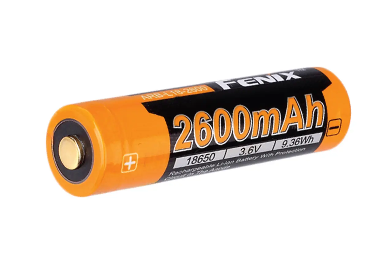 Fenix 18650 Rechargeable Battery, 2600mAh - F FX-ARBL182600 Fenix