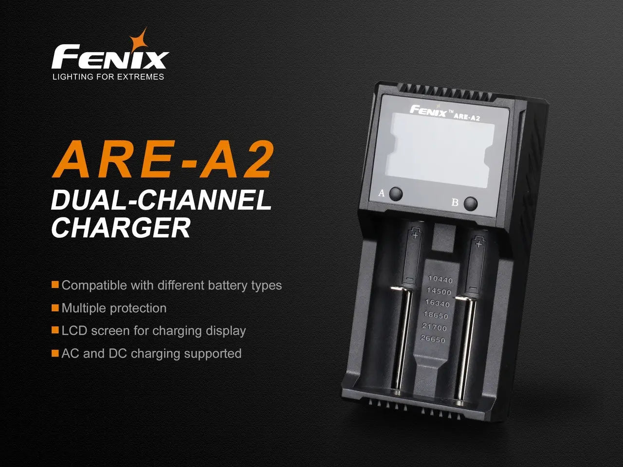 Fenix Two Bay Multifunctional Smart Battery Charger - F FX-AREA2 Fenix