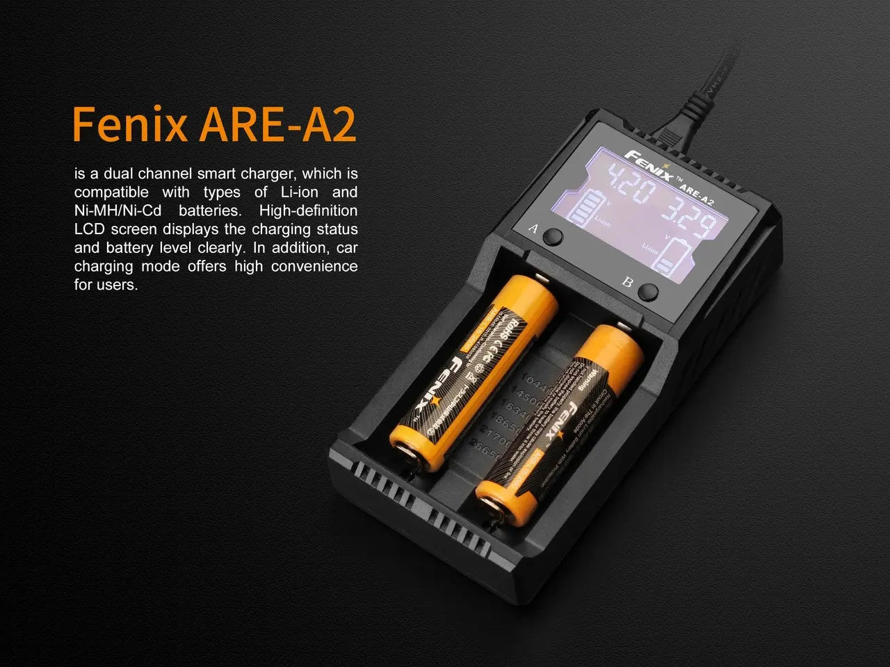 Fenix Two Bay Multifunctional Smart Battery Charger - F FX-AREA2 Fenix