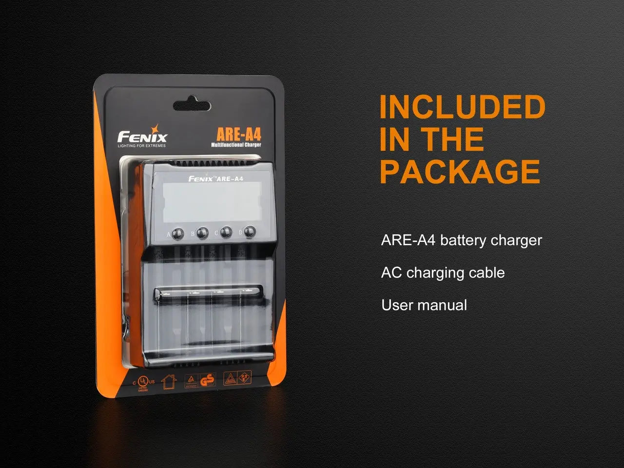 Fenix Four Bay Multifunctional Smart Battery Charger - F FX-AREA4 Fenix