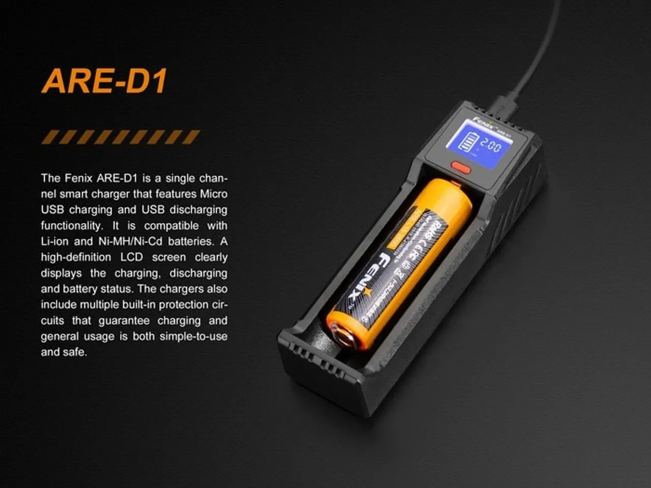 Fenix Single Bay Smart Battery Charger - F FX-ARED1 Fenix