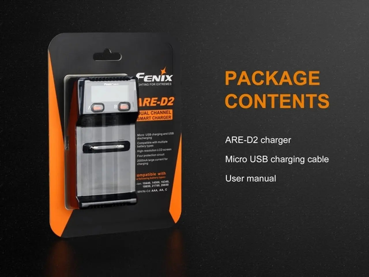 Fenix Dual Bay Smart Battery Charger - F FX-ARED2 Fenix
