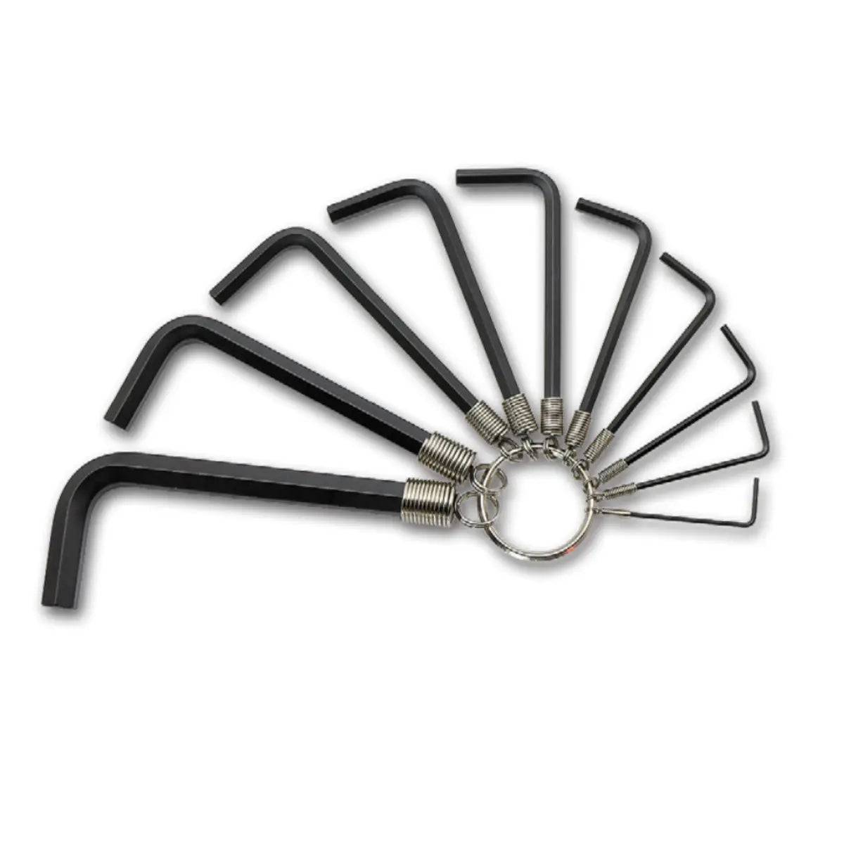 ASAHI Short Type Hexagon Key Wrench Set on Ring, 10 Pieces, Inch - ARSE110 Asahi