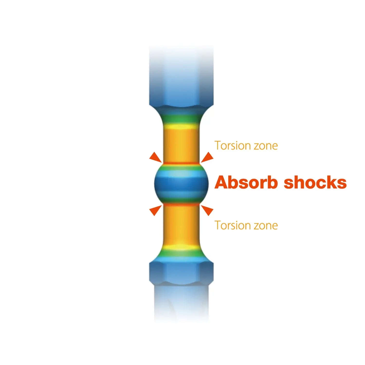 Vessel Tools Set of 30 Impact Ball Torsion Bit, PH2 x 25mm - VL IBPH230P25K Vessel Tools
