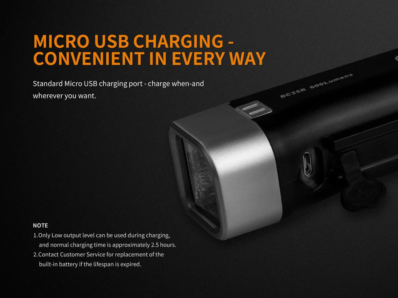 Fenix 600 Lumen Rechargeable Bike Light - F FX-BC25R Fenix