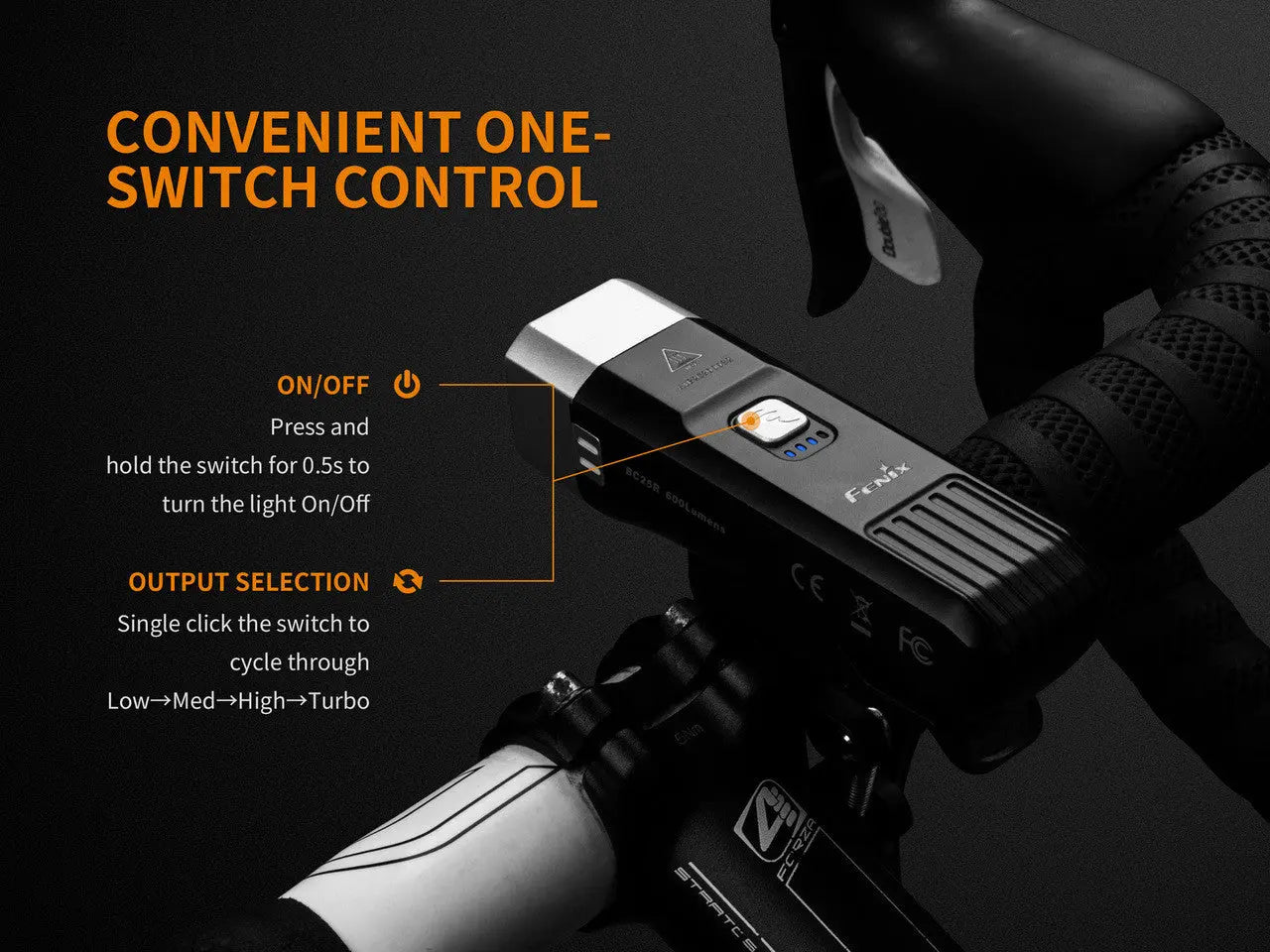 Fenix 600 Lumen Rechargeable Bike Light - F FX-BC25R Fenix