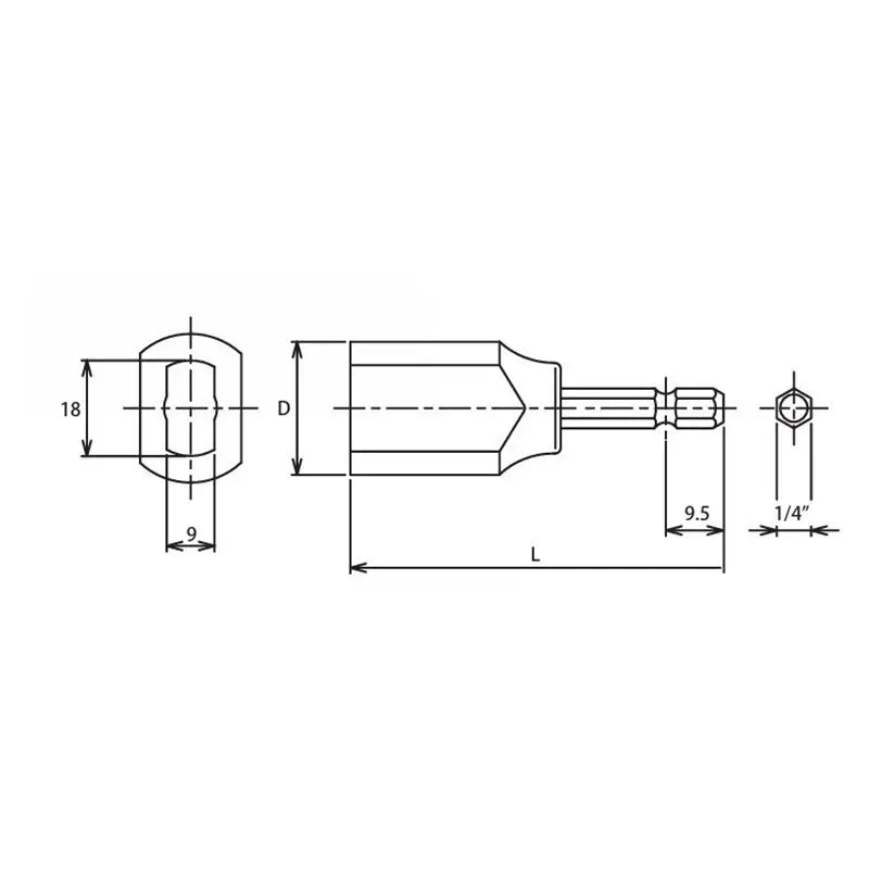 Ko-ken Tools 1/4 Hex Dr. Form Tie 70mm Ko-ken Tools
