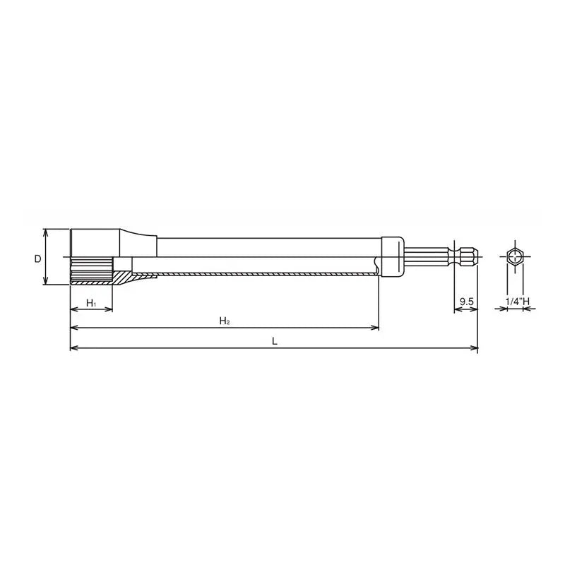 Ko-ken Tools 1/4 Hex Dr. Long Socket 17mm 12 point 300mm Ko-ken Tools