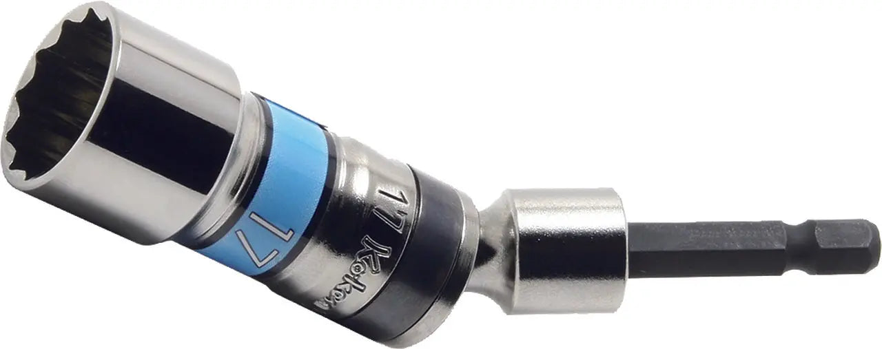 Ko-ken Tools 1/4 Hex Dr. Universal Long Socket 17mm 12 point 100mm Ko-ken Tools