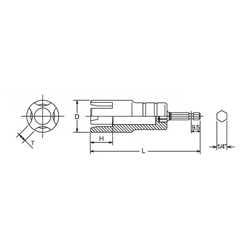 Ko-ken Tools 1/4 Hex Dr. Wing Bolt Socket 104mm Ko-ken Tools