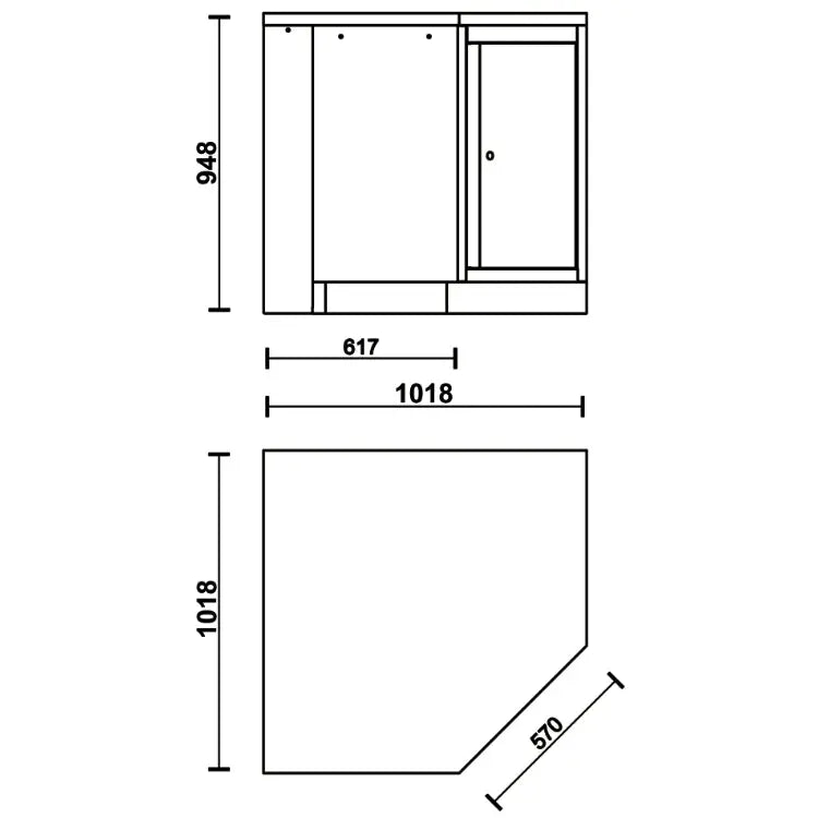 Beta Tools (Article# C45PRO 2.0 CAI/W) Lower Corner Module for Workshop Equipment Combination C45PRO 2.0 - BT 045002402 