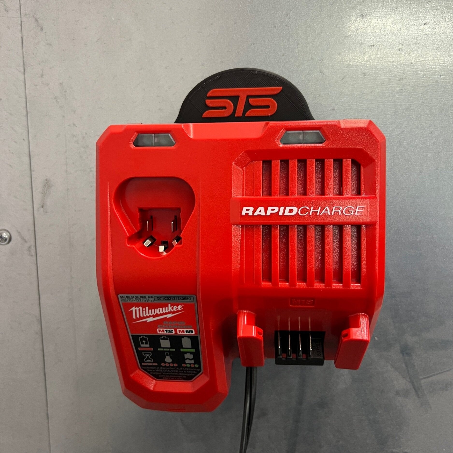 STS Auto Design Milwaukee M12/M18 Rapid Charger Magnetic Holder - MW1218RCBK