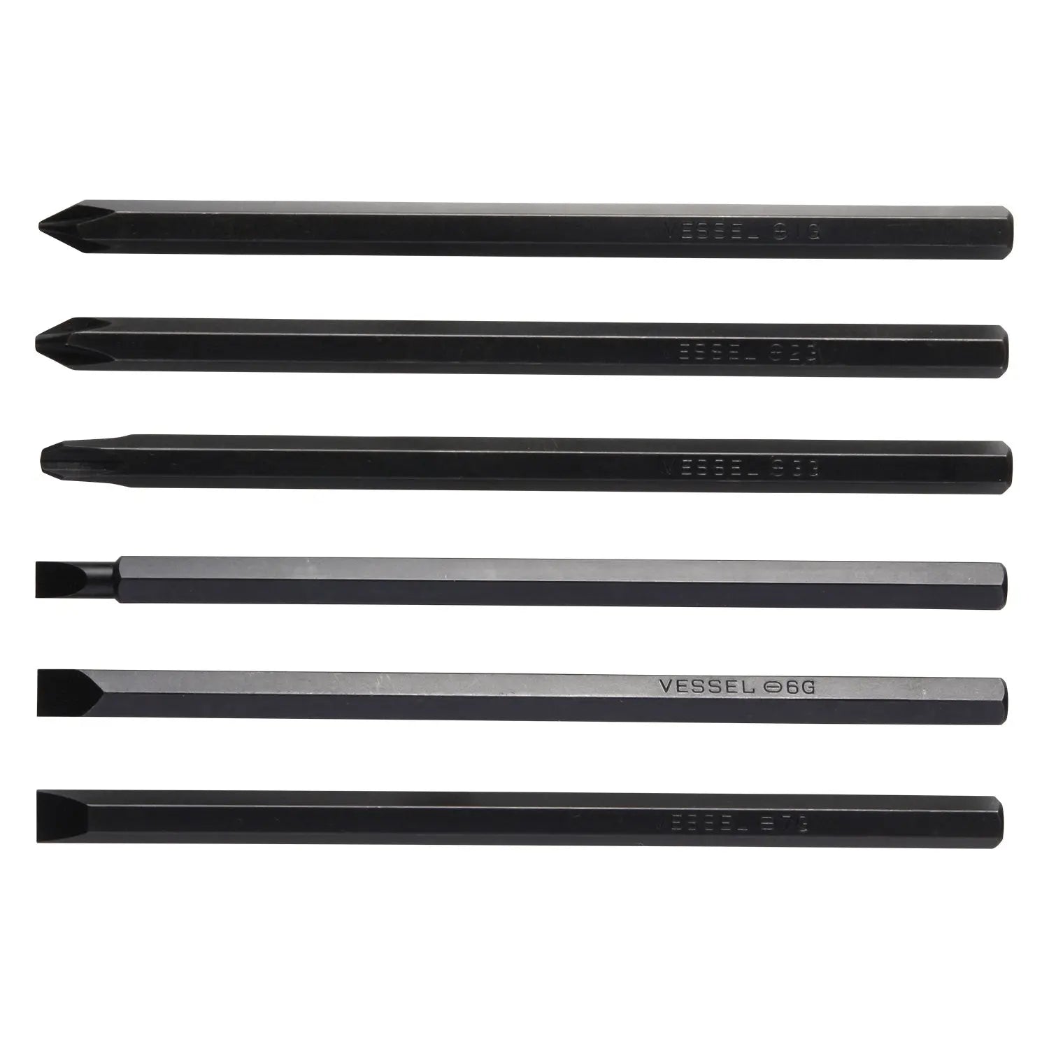 Vessel Tools Set of 6 Impact Driver Bit - VL C50MIXP6