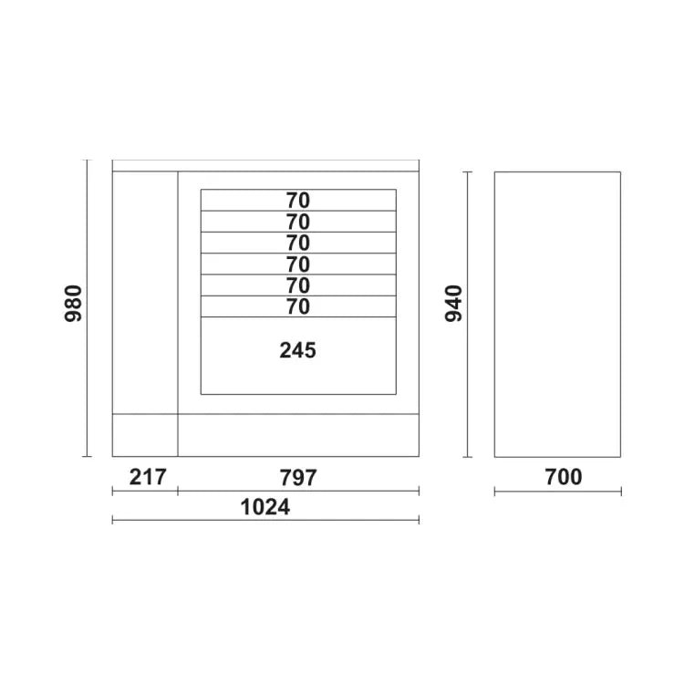 Beta Tools (Article# C55BO/1) Tool Cabinet with Workbench - Orange - BT 55000090 Beta Tools
