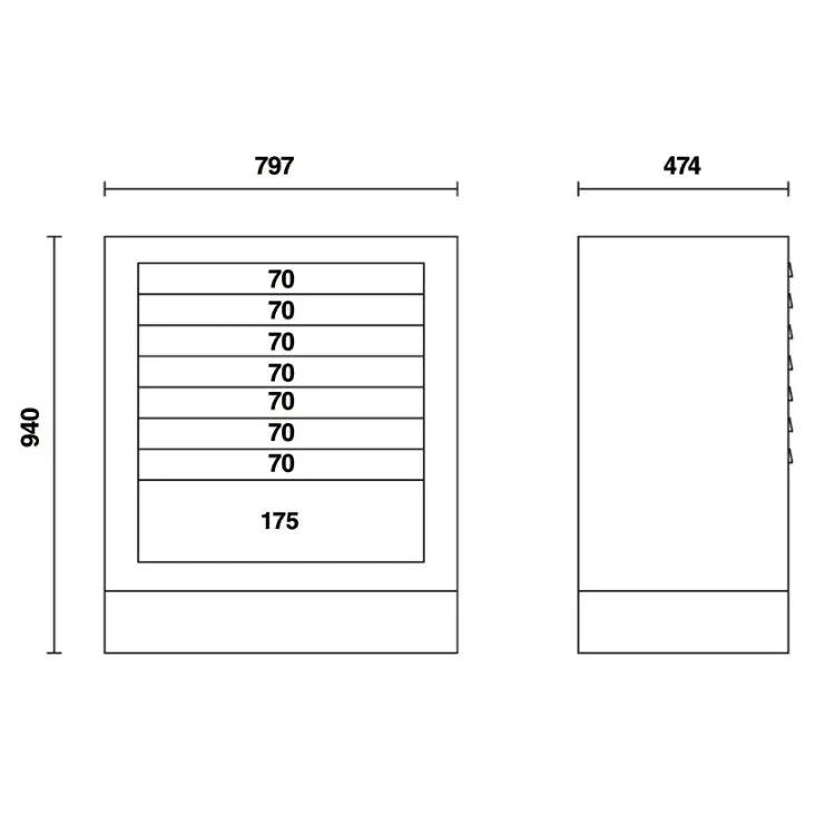 Beta Tools (Article# C55M8) 8 Drawer Fixed Tool Cabinet - BT 55000207 Beta Tools