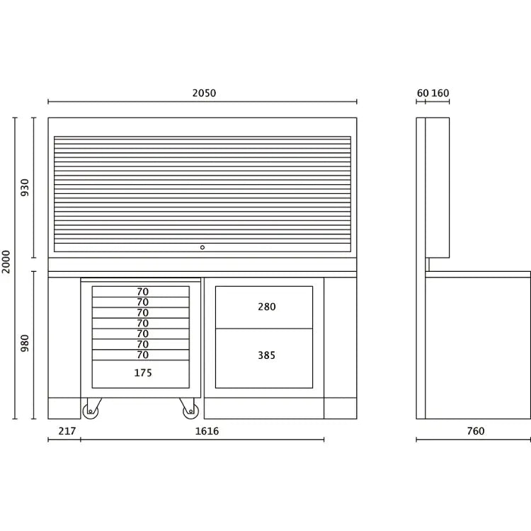 Beta Tools (Article# C55PB/3) Modular Tool Storage and Workshop Equipment Combination - BT 55000035 Beta Tools
