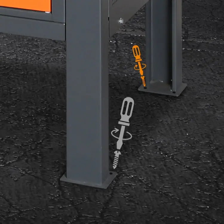 Beta Tools (Article# C58BC-W1,6 2C) 2-Drawers Workbench with Wood Worktop, 1.6 m Long - BT 058000611 