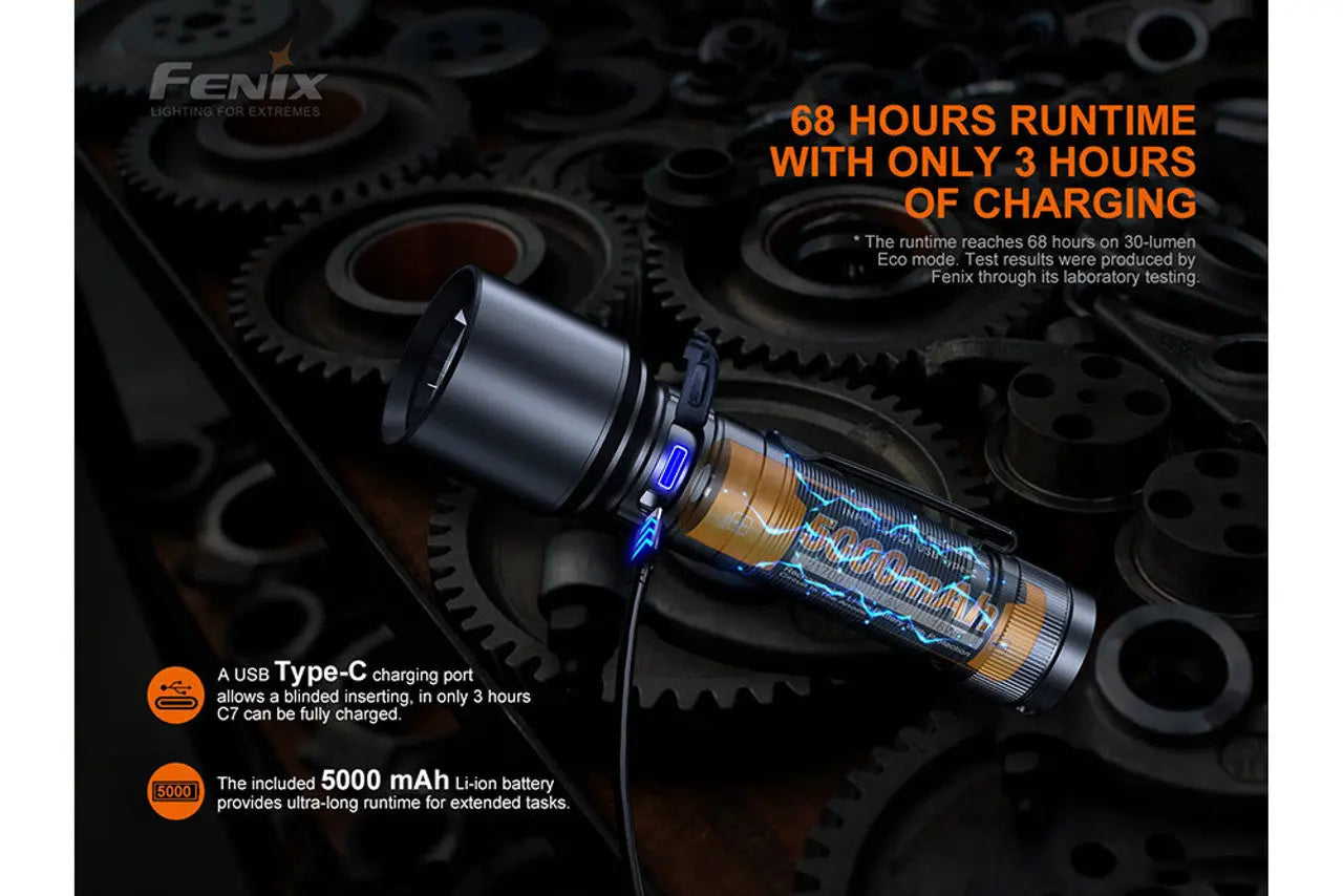Fenix 3000 Lumen High-Performance Rechargeable Flashlight - F FX-C7 Fenix