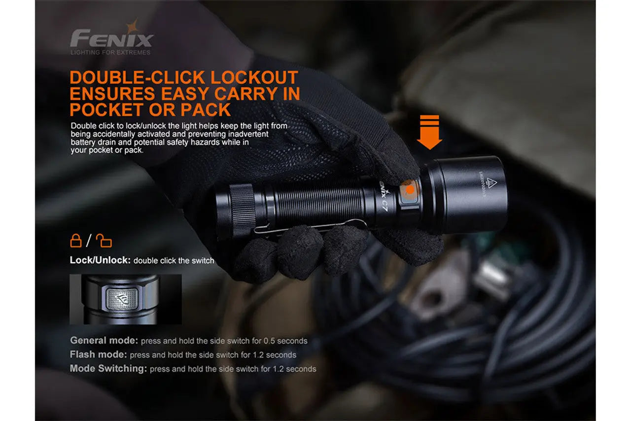 Fenix 3000 Lumen High-Performance Rechargeable Flashlight - F FX-C7 Fenix
