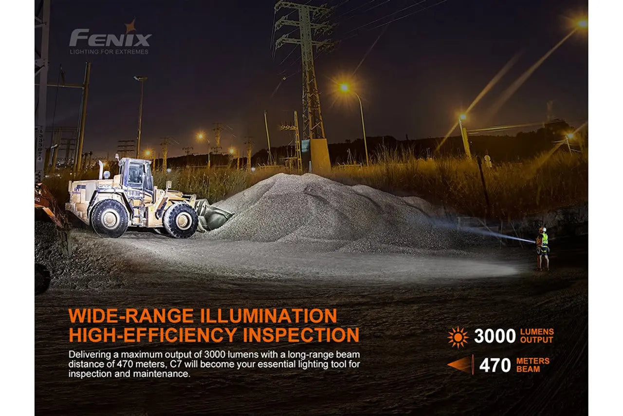 Fenix 3000 Lumen High-Performance Rechargeable Flashlight - F FX-C7 Fenix