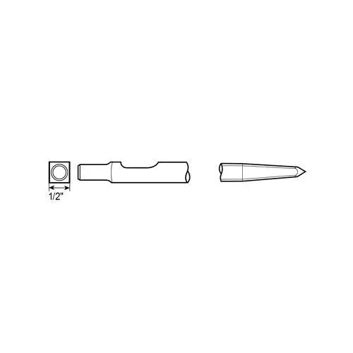 Chicago Pneumatic ISO Square Pointed Chisel Shank, 1/2 in - CP 2050512793 Chicago Pneumatic