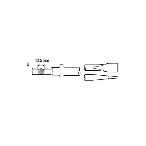 Chicago Pneumatic Hexagon Flat Chisel Shank, 12.5mm - CP 6158044400 Chicago Pneumatic
