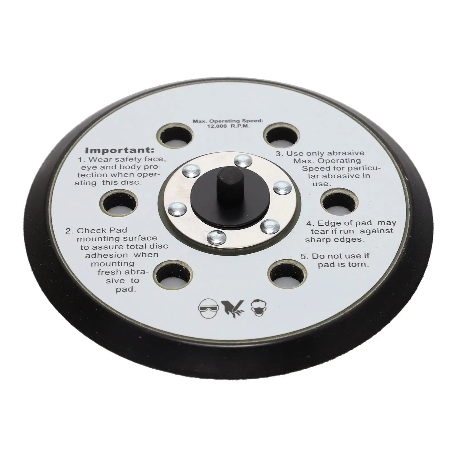 Chicago Pneumatic 6 in PSA Backing Pad with 6-Holes, 5/16 - 24, 130GR NB - CP 6159901600 Chicago Pneumatic