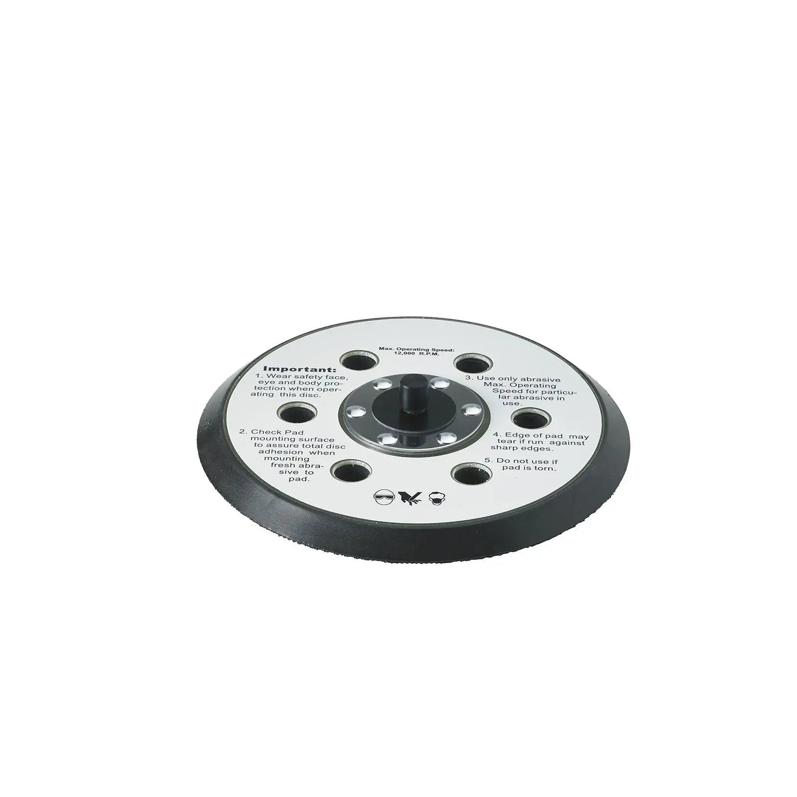 Chicago Pneumatic 6 in H and L Backing Pad with 6-Holes, 5/16 - 24, 130GR - CP 8940158690 Chicago Pneumatic