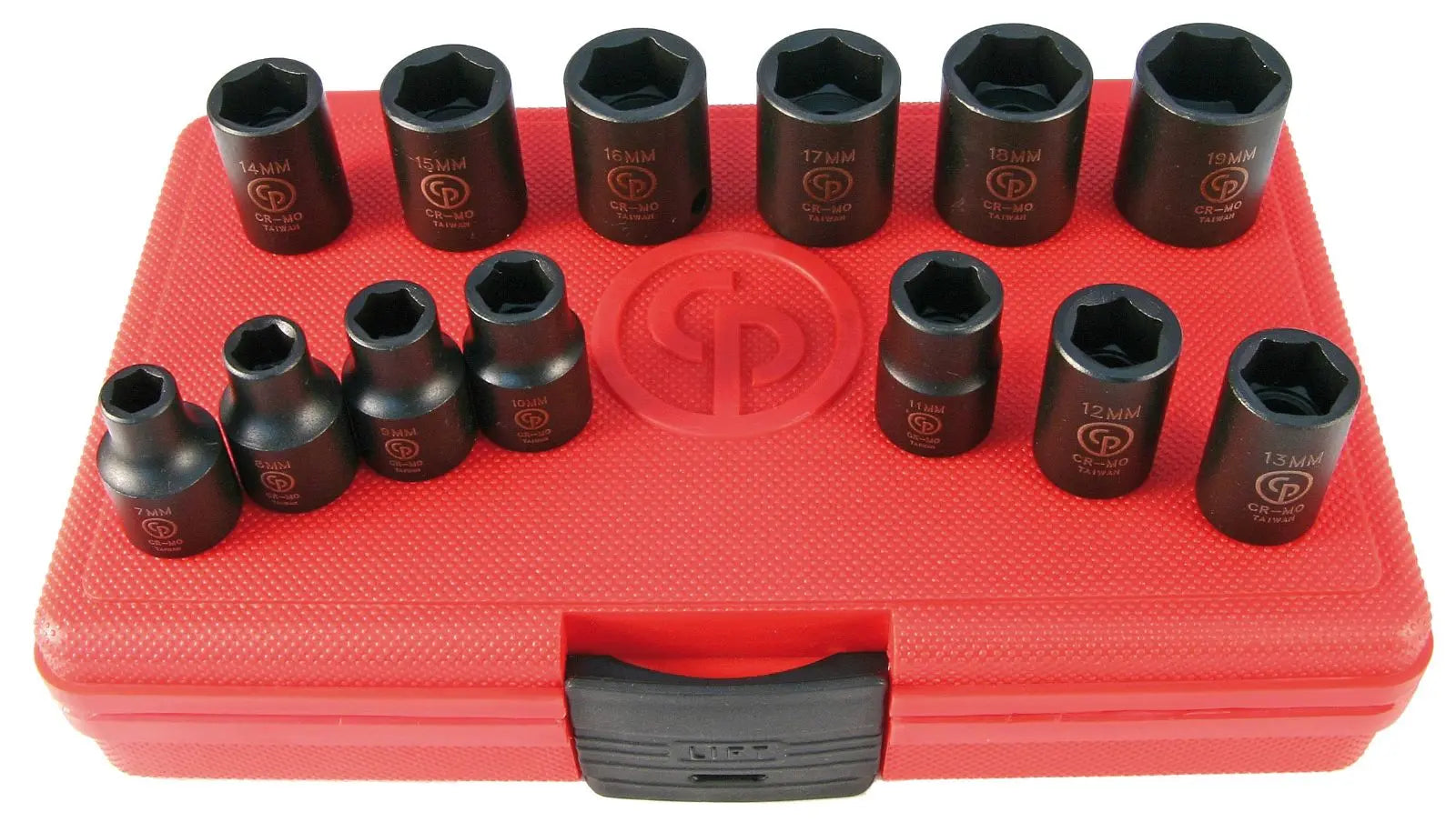 Chicago Pneumatic Set of 13 SS3113 3/8 in Drive Metric Impact Sockets - CP 8940164446 Chicago Pneumatic
