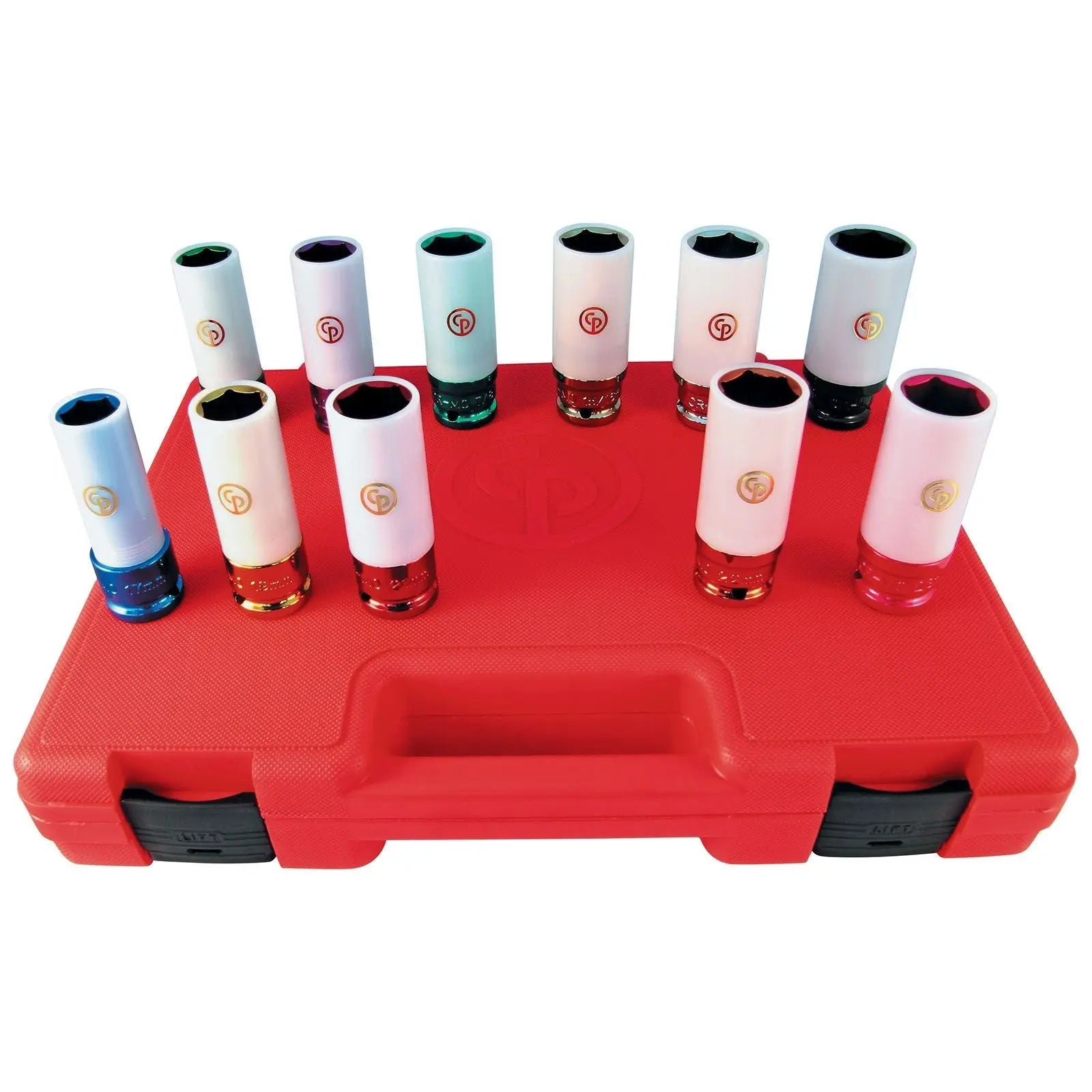 Chicago Pneumatic Set of 11 SS4211WP 1/2 in Drive SAE/Imperial/Metric Wheel Protection Impact Sockets - CP 8940164471 Chicago Pneumatic