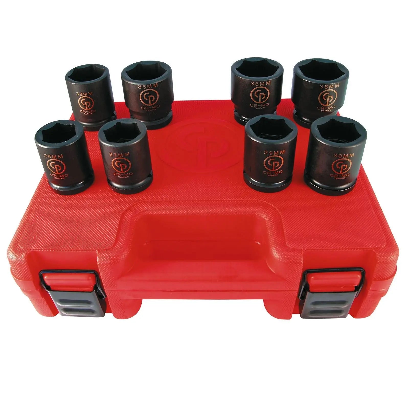 Chicago Pneumatic Set of 8 SS618 3/4 in Drive Metric Impact Sockets - CP 8940164472 Chicago Pneumatic