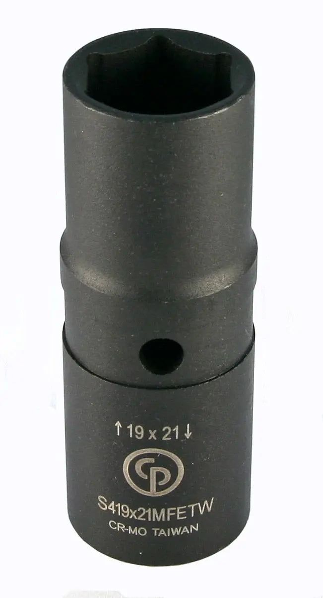 Chicago Pneumatic S419X21MFETW 1/2 in Drive Flip Extra Thin Wall Impact Socket, 19 x 21mm - CP 8940166934 Chicago Pneumatic