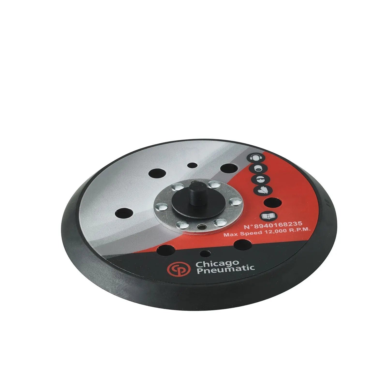 Chicago Pneumatic 6 in PSA Backing Pad with 15-Holes, 5/16 - 24, 123GR - CP 8940168235 Chicago Pneumatic