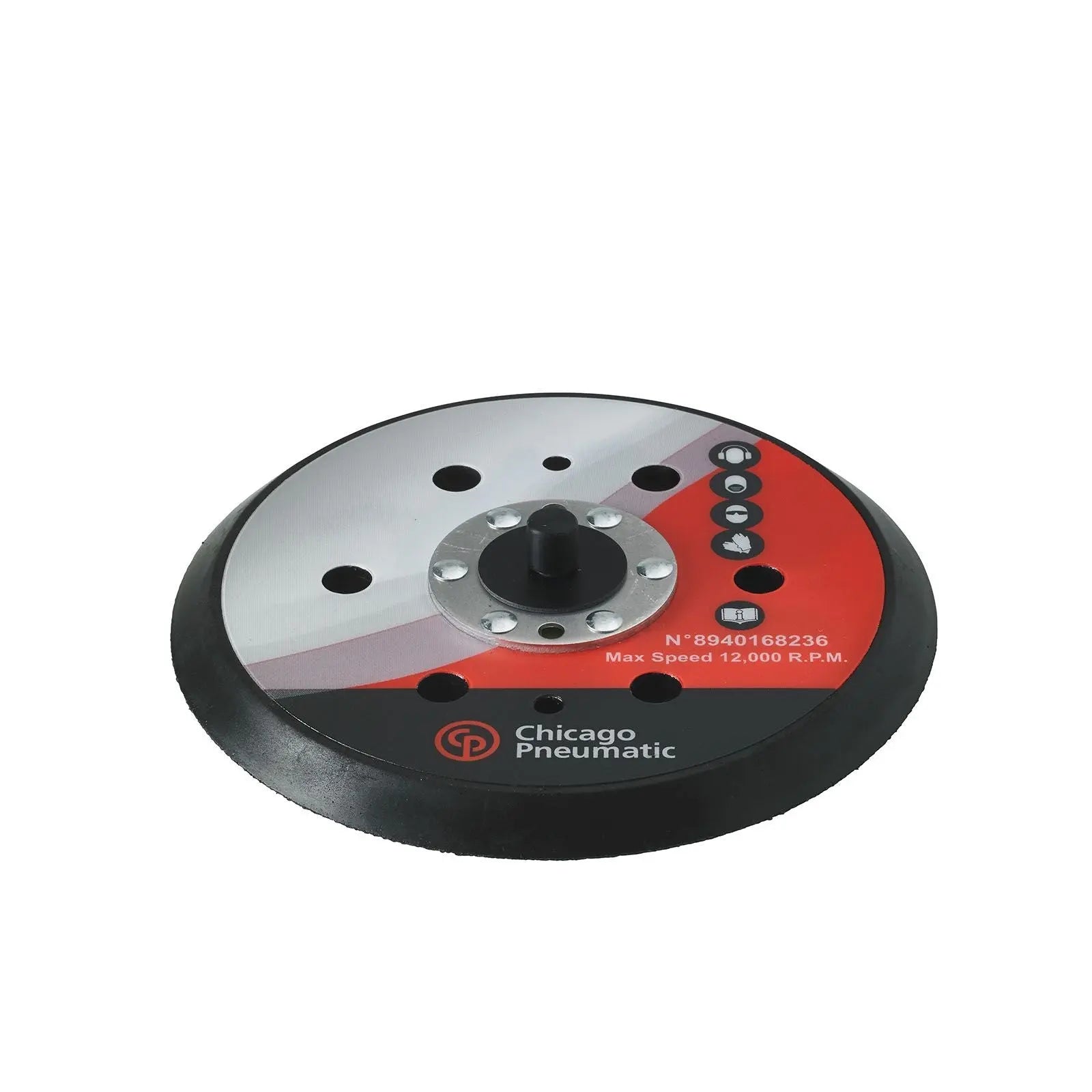 Chicago Pneumatic 6 in H and L Backing Pad with 15-Holes, 5/16 - 24, 123GR CP - CP 8940168236 Chicago Pneumatic
