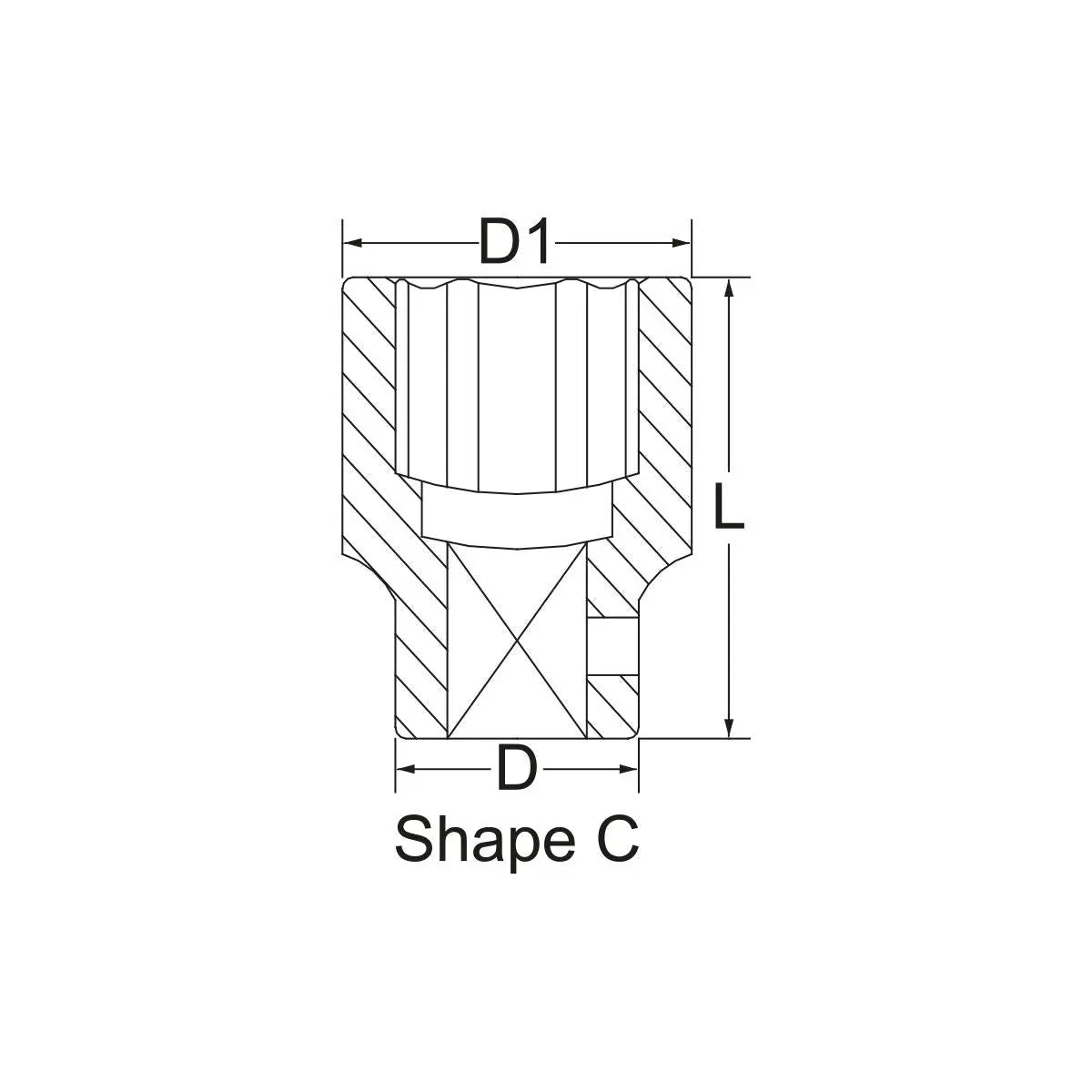 Chicago Pneumatic S1050M 1-1/2 in Drive Standard Impact Socket, 50mm - CP 8940169350 Chicago Pneumatic