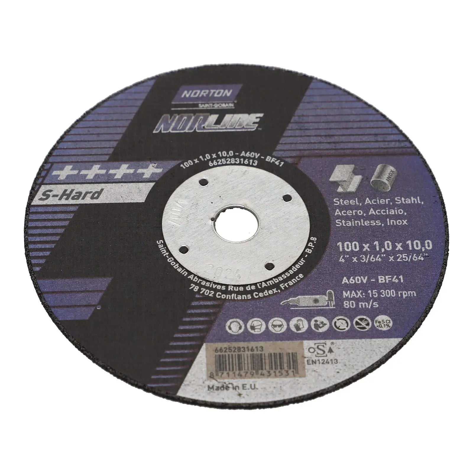 Chicago Pneumatic 4 in Norton Cutting Wheel, 100 x 1 x 10 - CP 8940172786 Chicago Pneumatic