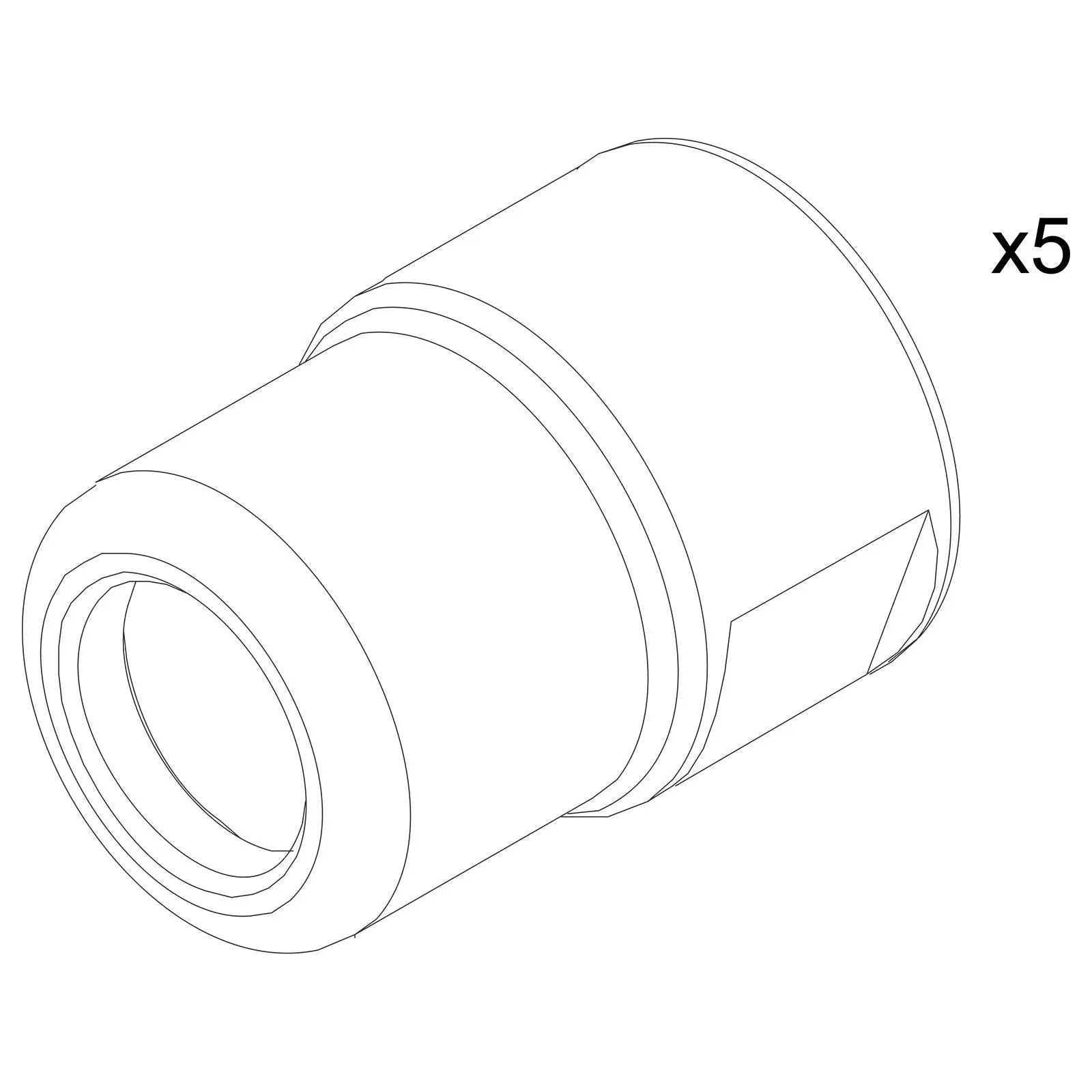 Chicago Pneumatic Set of 5 Grinding Collet Nut - CP 8940176745 Chicago Pneumatic