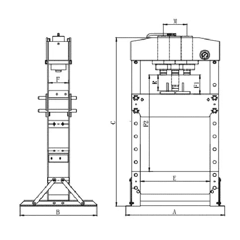 Chicago Pneumatic 20 Ton Workshop Press - CP 8941086201 Chicago Pneumatic