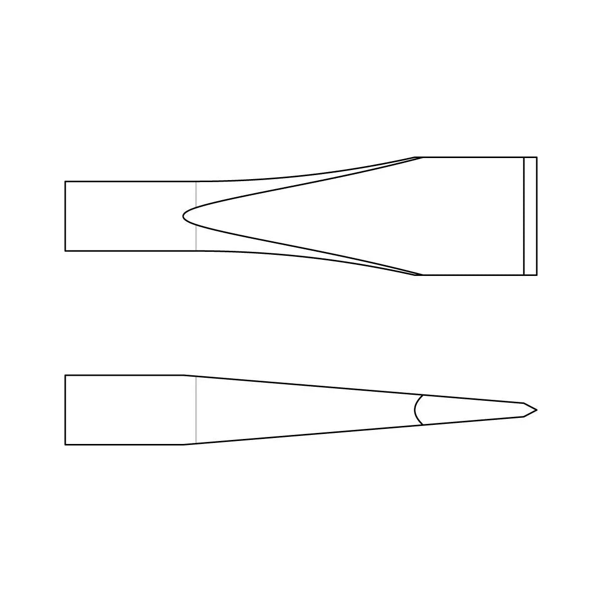 Chicago Pneumatic Round Flat Chisel Shank, 0.401 in, 7 in Length - CP A046073 Chicago Pneumatic