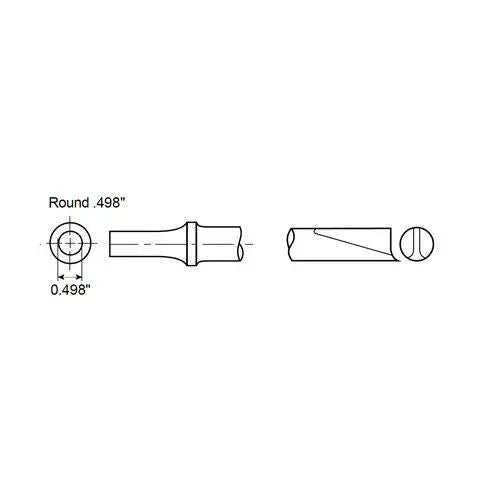 Chicago Pneumatic Round Bushing Splitter Shank, 0.498 in - CP A047052 Chicago Pneumatic
