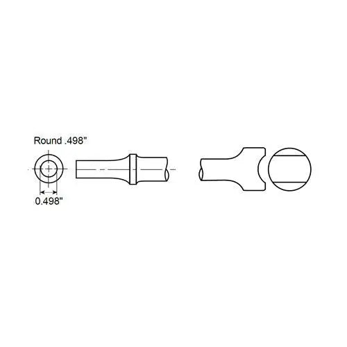 Chicago Pneumatic Round Tie Rod Shank, 0.498 in - CP A047057 Chicago Pneumatic
