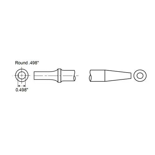Chicago Pneumatic Round Tapered Punch Shank, 0.498 in - CP A047078 Chicago Pneumatic